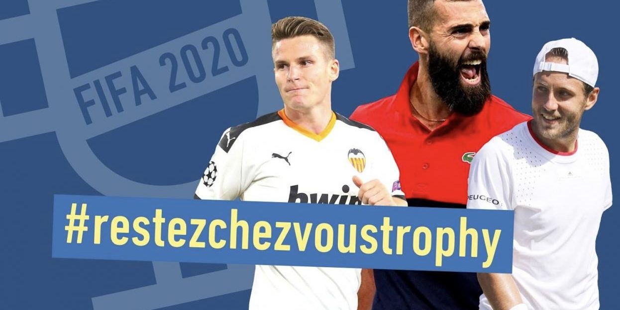 Affiche restez chez vous trophy kevin gamerio