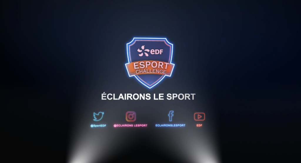 logo et réseaux sociaux esport Challenge EDF