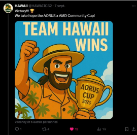 Post X des vainqueurs de la Community Cup 2