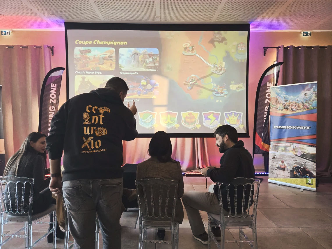 Équipe centurio au team building gaming pour le groupe JPAG
